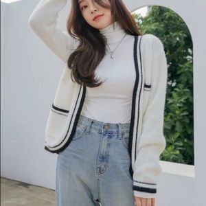 DAZY Waffle Knit Soft Cardigan with Pockets
